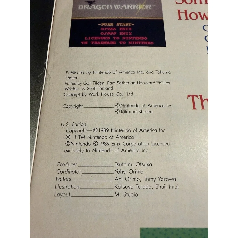 Nintendo Power - Dragon Warrior Strategy Guide Book, NES Nintendo 1989
